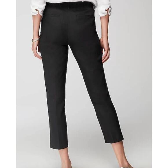 J.Jill Pants Womens X Small Black Pintucked Stretch Slim Leg Linen Blend - Picture 3 of 10